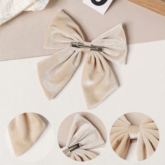 Elegant White Bow Hair Clip. Hair accessories. ?